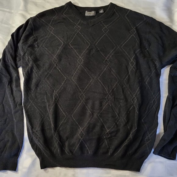 ARROW MENS SWEATER CASUAL FORMAL WEAR SIZE LARGE DIAMOND PATTERN - Picture 1 of 13